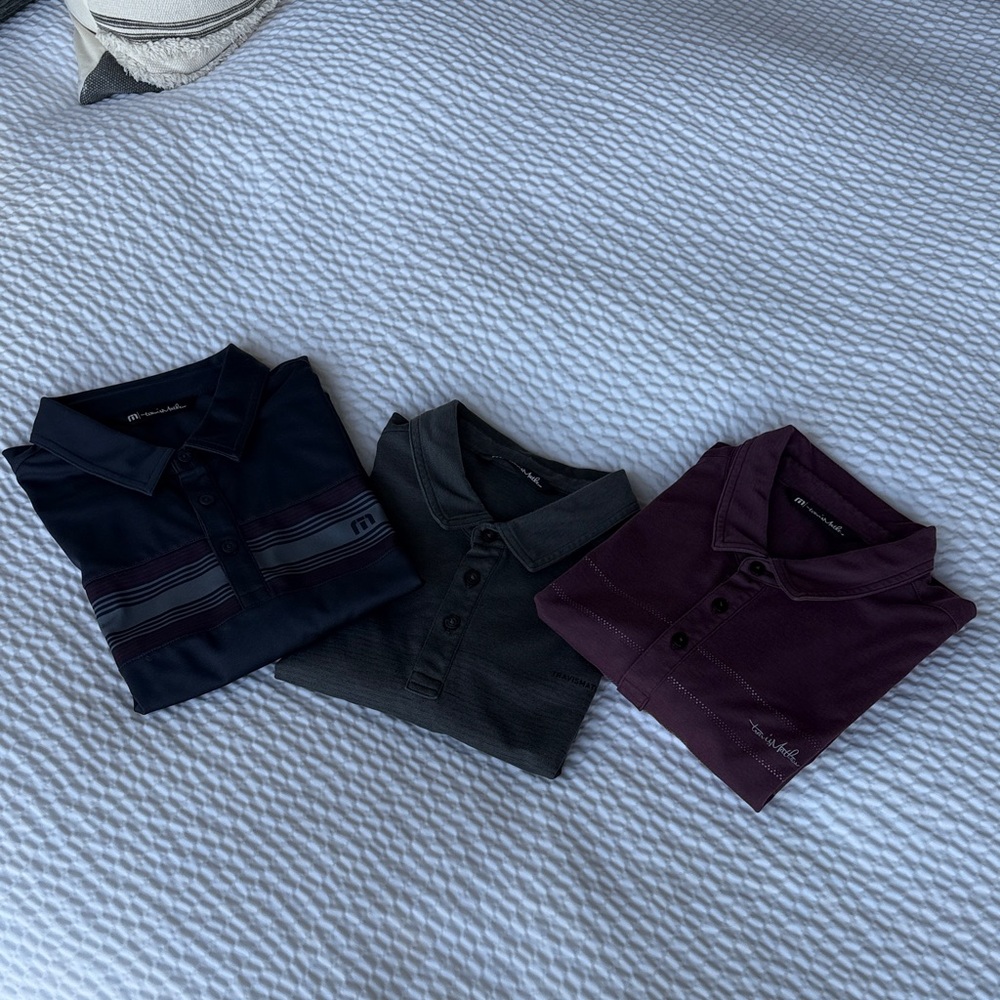 Men's Travis Matthew Polo Shirt Set - Blue, Gray, Purple